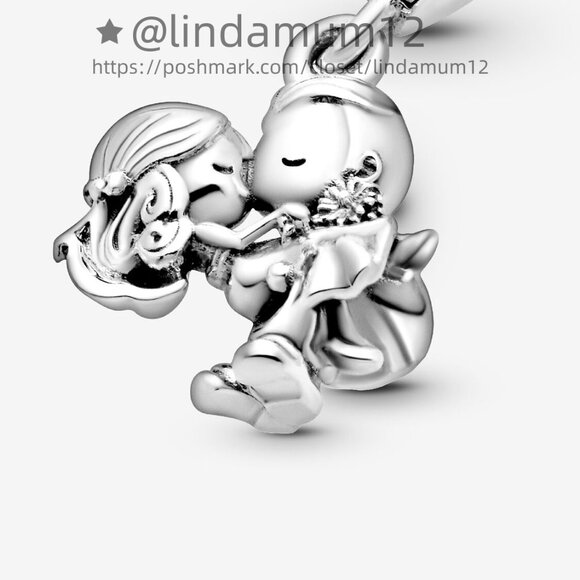 Pandora Married couple sterling silver dangle with clear cubic zirconia - Picture 4 of 5